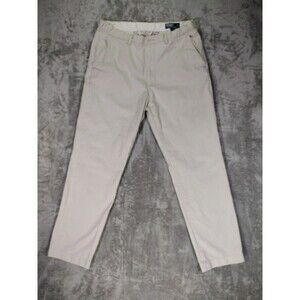 VTG Polo Ralph Lauren Prospect Pants Mens 37 x 33 Tan Khaki Cotton Chino Golf